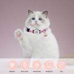 Smart QR Code Cat Collar 2-Pack - Digital Pet ID Tag with Breakaway Safety Design, Reflective Strips & Adjustable Fit for Lost Cat Recovery (Red & Green)