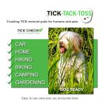 Tick-Tack-Toss Premium Tick Removal Kit for People and Pets, Crawling and Attached Tick Removal Tools, Travel Pouch, ID Card, Magnifying Glass, 32 Removal Pads (1)