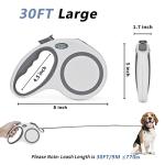 Retractable Dog Leash 30 FT, GUDWING Dog Walking Leash for Medium Large Dogs up to 77 lbs, Heavy Duty No Tangle, Large