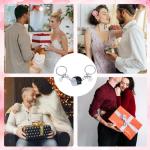 2pcs Cat Matching Keychains for Couples & BFFs, Double-Sided Cat Lover Keyrings with 26 Alphabet Charms Couples Keychains for Him Her Husband Wife Anniversary Wedding Valentine Gifts (Color 1)