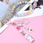 Ouligay 2 Pcs Fuzzy Cat Keychain,Cute Key Chain Charms,Y2k Keychain,Kawaii Matching Keychains with star,Fuzzy Kitty Cat Decor for Cat Lover,Gift for Women Backpack Purse(Gray White)