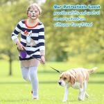 Heavy Duty Retractable Dog Leash-16ft Strong & Durable Walking Leash for S to L Dogs up to 45/115 lbs, Upgraded Lock System, Non Slip Grip, Tangle Free (Purple, Small/Medium)