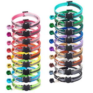 Reflective Adjustable Cat ID Collars with Bell