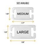 Slide-On Pet ID – Personalized Silent Tag for Dogs and Cats, No Jingle, Stainless Steel, Custom Engraved