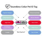 LYP Soundless Slide-On Collar Dog ID Tag - Designer Deep Engraved Silicone – Engraving Will Last - Pet ID Tags, Dog Tags, Cat Tags (Paw - Hot Pink, Large)