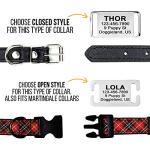 Slide-On Pet ID – Personalized Silent Tag for Dogs and Cats, No Jingle, Stainless Steel, Custom Engraved