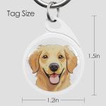 FURMYLOVE QR Code Smart ID Dog Tag, Dog Tags Personalized Silent Pet ID Tag Customizable Free Pet Online Profile, Brown Poodle