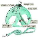 Dog Harness with Leash Set, No Pull Adjustable Reflective Step-in Puppy Pet Vest Harnesses for Small Medium Large Dogs and Cats,Green S