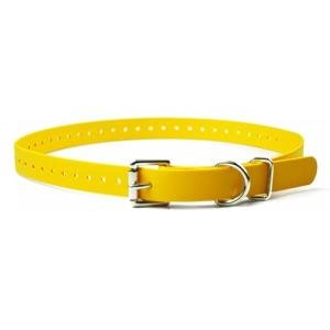 Educator Biothane Dog Collar, Waterproof, Odorproof, Metal Buckle and D Ring, Adjustable for Custom Fit, Cool and Comfortable, for Small, Medium, or Large Dogs, 3/4-Inch, Yellow