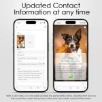 FURMYLOVE QR Code Smart ID Dog Tag, Dog Tags Personalized Silent Pet ID Tag Customizable Free Pet Online Profile, Brown Poodle