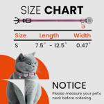 Adjustable Pink Cat Collar with QR ID Tag