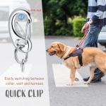 Leash King 1" Service Dog Tag Double Sided Federal Protection with Red Medical Alert Symbol Pet ID Tags .Easily attach to Collar Harness Vest Dog Service Tag with Solid Quick Clip