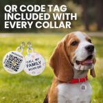 Rolled Leather Dog Collar Soft Round Collars, ID Tag for Small Medium Large Dogs (11-14 inch, Imperial Red)