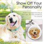 FURMYLOVE QR Code Smart ID Dog Tag, Dog Tags Personalized Silent Pet ID Tag Customizable Free Pet Online Profile, Brown Poodle