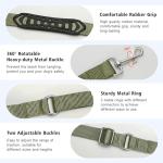 Tivray Hands Free Dog Leash, 8.5ft Adjustable Hands Free Leash for Medium Dogs, Versatile Handheld Crossbody Waist Lead with 3 Rings, Easy Adjust for Running Jogging Walking, Sponge Handle, Army Green