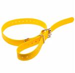 Educator Biothane Dog Collar, Waterproof, Odorproof, Metal Buckle and D Ring, Adjustable for Custom Fit, Cool and Comfortable, for Small, Medium, or Large Dogs, 3/4-Inch, Yellow