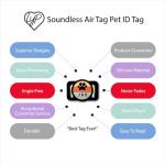 LYP Designed for Airtag Pet ID Collar ID Tag, Engraved Collar ID Tag Compatible with Airtag, Personalized up to 2 Lines of Custom Text, Slide On Dog Collar ID Tag for GPS Tracker (Pink Paw, Large)