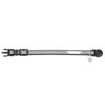 Mogoko Personalized Breakaway Cat Collar, Reflective Customized Kitten Pet Collar with Engraved ID Name Plate and Bell(Black) 7.8"-10.6" Neck