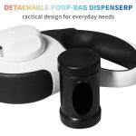 360° Tangle-Free Retractable Dog Leash 16 ft Heavy Duty Reflective Nylon Tape for Small to Medium Dogs Up to 60lbs,Soft Grip,Lock,Medium Size,White