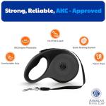 American Kennel Club Retractable Dog Leash, 16.4ft, Tangle-Free, Ergonomic Grip, One-Hand Brake, for Medium & Large Dogs up to 66 lbs
