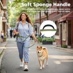 Tivray Hands Free Dog Leash, 8.5ft Adjustable Hands Free Leash for Medium Dogs, Versatile Handheld Crossbody Waist Lead with 3 Rings, Easy Adjust for Running Jogging Walking, Sponge Handle, Army Green