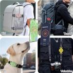 Personalized Waterproof Dog Collar Holder Compatible with AirTag Name & Phone,Custom Engraved Soft Silicone Case for Cats,Customized Anti-Lost GPS Tracker ID Cover for Pets,Backpacks & Luggage