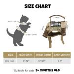 CHRYMPETIC Tactical Cat Harness Escape Proof for Walking with Personalized Patches - Adjustable Cat Harness 8-20lbs Escape Proof - Soft Vest for Large Kitty with Optional Leash (Black)