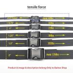 Baitoo Quick Side Release Buckle 1/2 inch Heavy Duty Plastic Backpack Replacement Buckle Clips Snap Clasps 5/8" Dual Adjustable No Sewing for Strap(0.5inch,3sets)