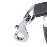 360° Tangle-Free Retractable Dog Leash 16 ft Heavy Duty Reflective Nylon Tape for Small to Medium Dogs Up to 60lbs,Soft Grip,Lock,Medium Size,White