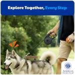 American Kennel Club Retractable Dog Leash, 16.4ft, Tangle-Free, Ergonomic Grip, One-Hand Brake, for Medium & Large Dogs up to 66 lbs