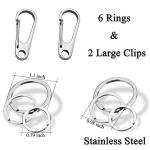 IVIA Pet Dog Tag Clips - 2 Pack, Stainless Steel