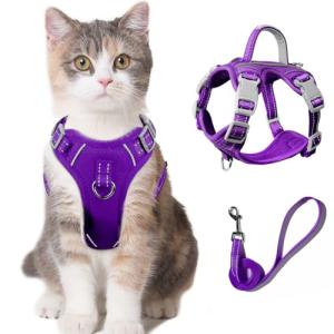 Escape-Proof Cat Harness and Leash Set with ID Pocket