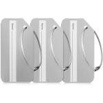 Travelambo 3 Pack Aluminum Luggage Tags - Silver