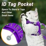Escape-Proof Cat Harness and Leash Set with ID Pocket