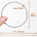 BlueCosto 5-Pack Stainless Steel Keychain Wire 6.7”