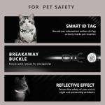 2 Pack Reflective Airtag Cat Collars with QR Code