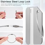 Travelambo 3 Pack Aluminum Luggage Tags - Silver