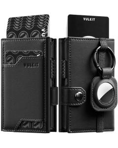 VULKIT Airtag Wallet with Keyring and ID Window