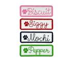 Custom Paw Print Name Patch for Pets