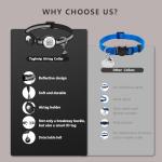 2 Pack Reflective Airtag Cat Collars with QR Code