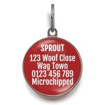 Bald Eagle Custom Dog ID Tag with USA Flag