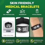 Personalized QR Code Medical Alert ID Bracelets