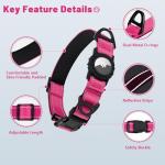 Taglory Reflective Dog Collar with AirTag Holder