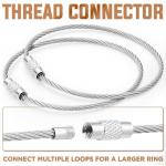 BlueCosto 5-Pack Stainless Steel Keychain Wire 6.7”