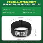 Personalized QR Code Medical Alert ID Bracelets