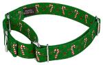 Candy Cane Christmas Martingale Dog Collar and Leash