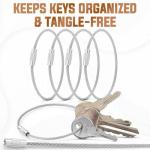 BlueCosto 5-Pack Stainless Steel Keychain Wire 6.7”