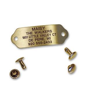 Personalized Silent Rivet-On Pet ID Tag