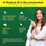 Personalized QR Code Medical Alert ID Bracelets