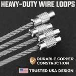 BlueCosto 5-Pack Stainless Steel Keychain Wire 6.7”